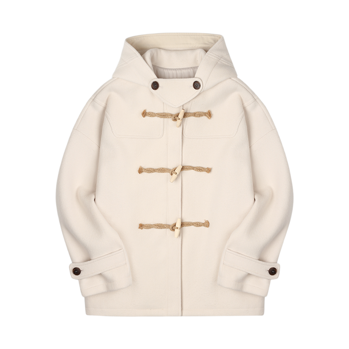 메인부스 오버사이즈 하프 더플 코트 아이보리(MAINBOOTH Oversized Half Duffle Coat Ivory)