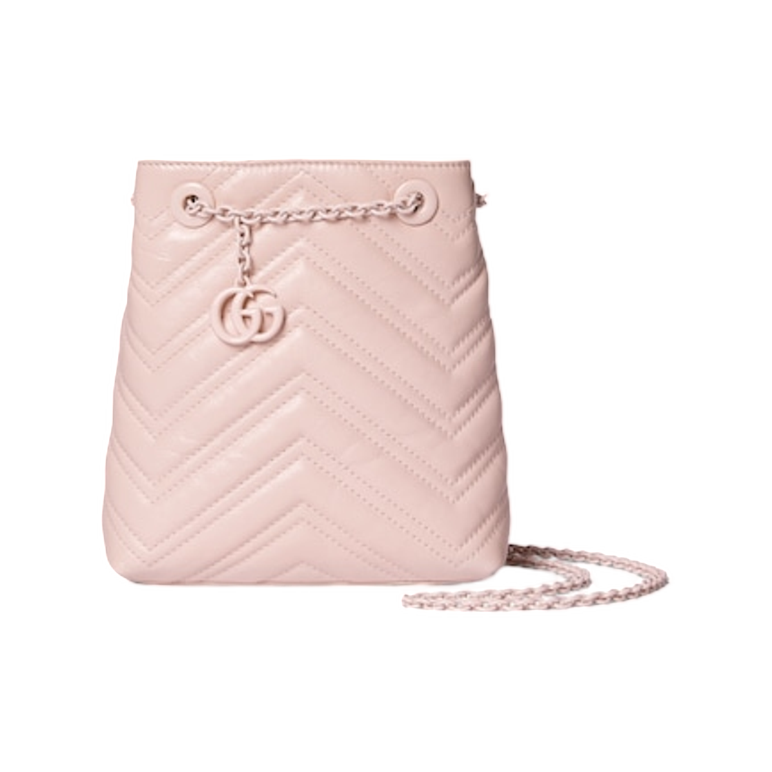 856404-AAFS1-5734 Gucci GG Marmont Nano Bucket Bag Pink