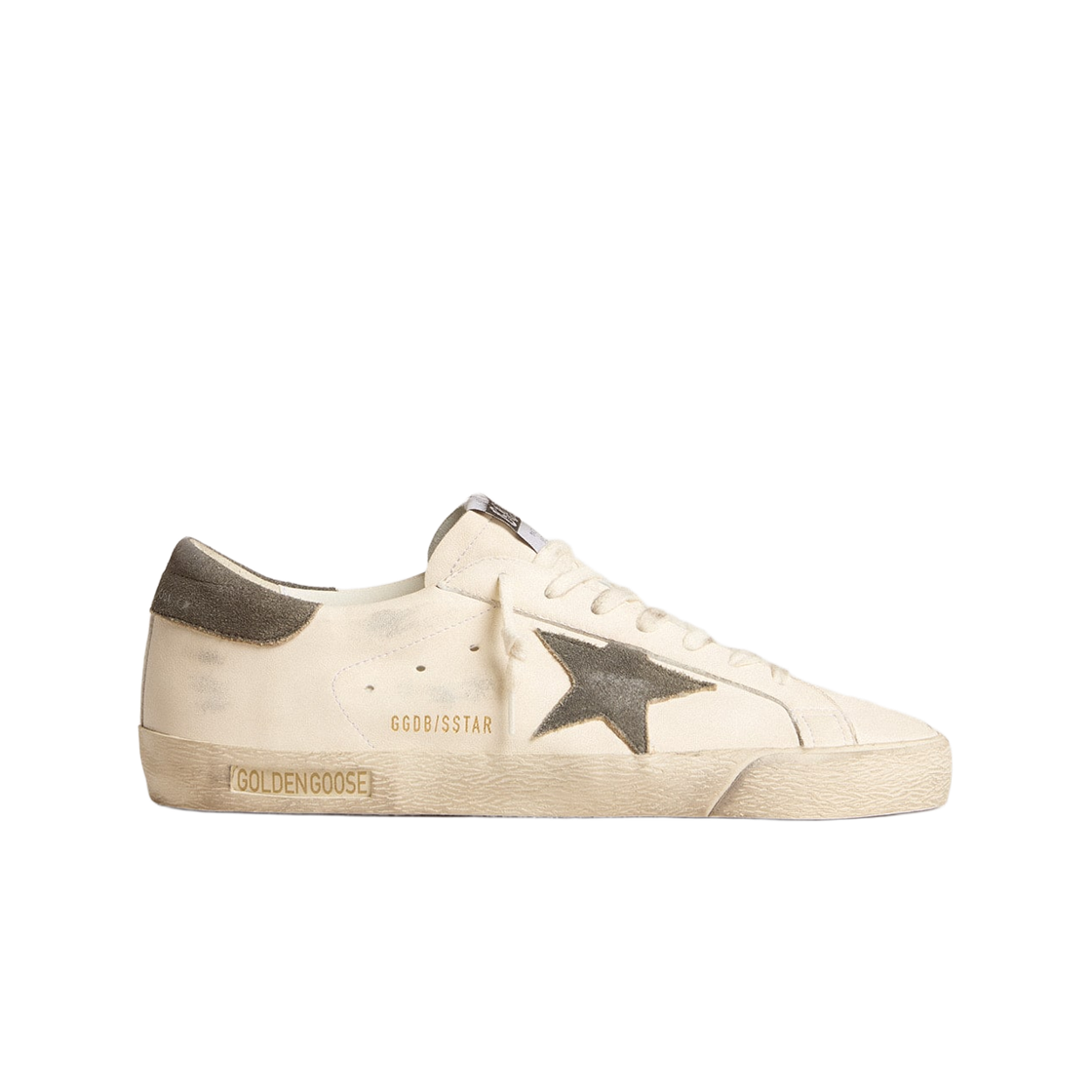 골든구스 슈퍼스타 그레이 스웨이드 스타 힐 탭 스니커즈 화이트(Golden Goose Superstar Gray Suede Star and Heel Tab Sneakers White) - 1