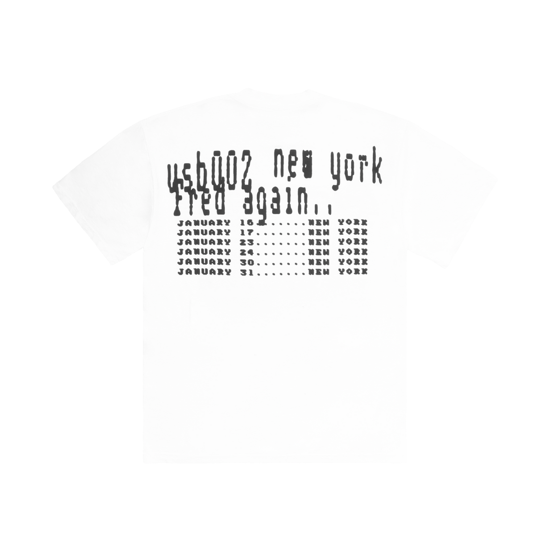 CPFM x 프레드 어게인.. USB002 101010 뉴욕 티셔츠 화이트(Cactus Plant Flea Market x Fred Again.. USB002 101010 New York T-Shirt White)