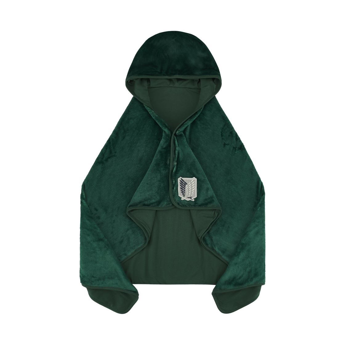 스파오 x 진격의 거인 후드 담요 그린(Spao x Attack on Titan Hooded Blanket Green) - 2