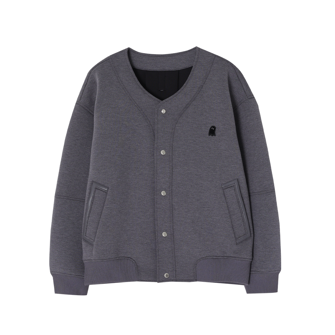 지오송지오 셈블런스 카라리스 점퍼 그레이 ZH2JP802GY(ZIOSONGZIO SEMBLANCE Collarless Jumper Grey)