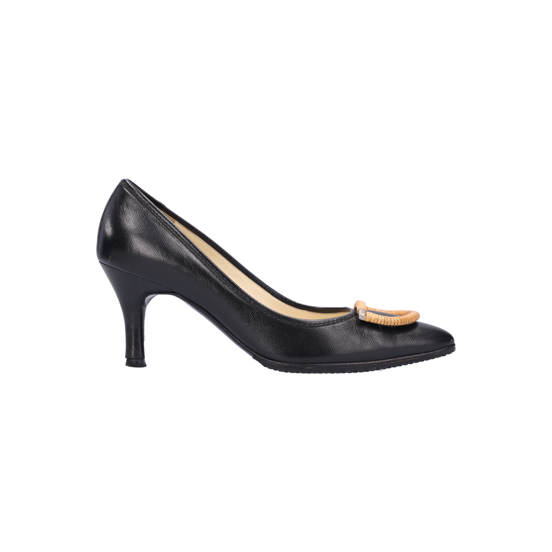 페라가모 펌프스 힐 레더 블랙 8(Salvatore Ferragamo Black Leather Pumps Size 8)