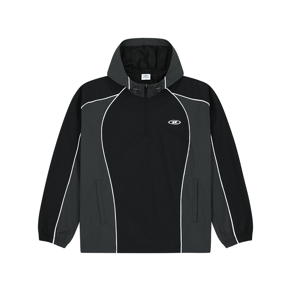 본투윈 나일론 블록 아노락 자켓 블랙(BORN TO WIN Nylon Block Anorak Jacket Black)