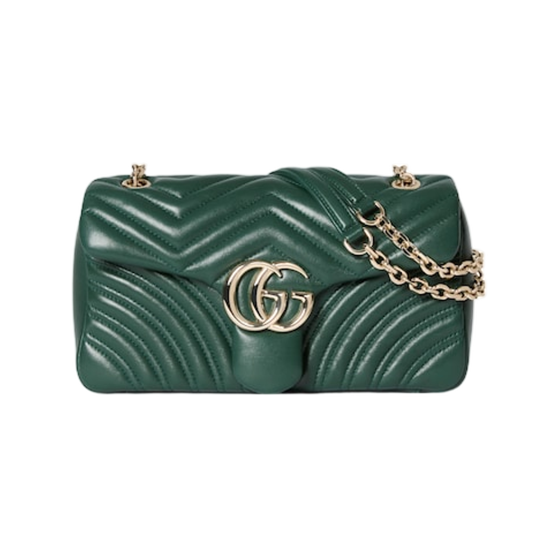 837267-AAE38-3020 Gucci GG Marmont Medium Shoulder Bag Green