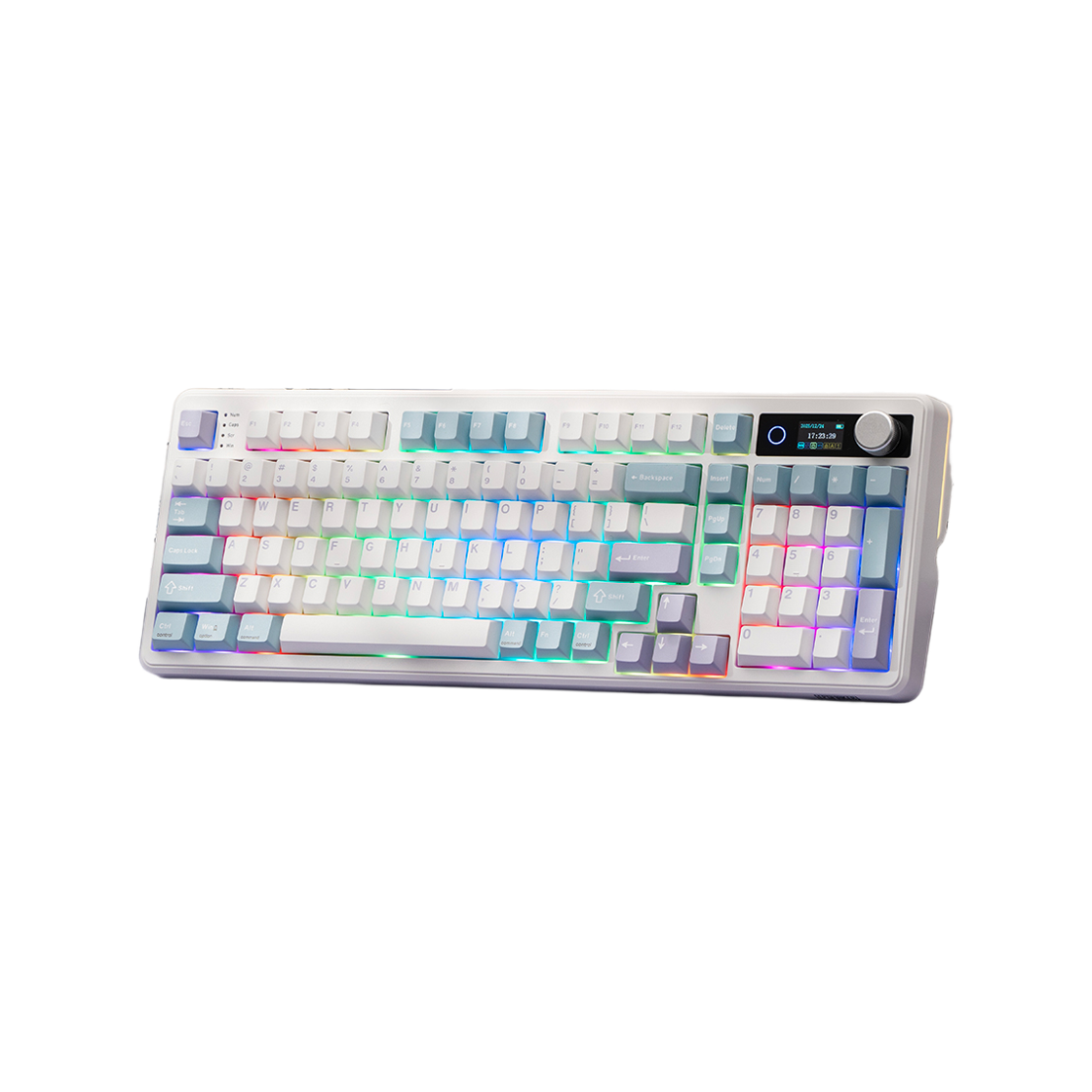 에포메이커 TH99 PRO 유무선 기계식 키보드 3모드 핫스왑 풀배열 정식수입 AS가능 영문각인 저소음 바다소금축 화이트블루(EPOMAKER TH99 PRO Tri-Mode Wireless Mechanical Keyboard Sea Salt Switch White Blue) - 4