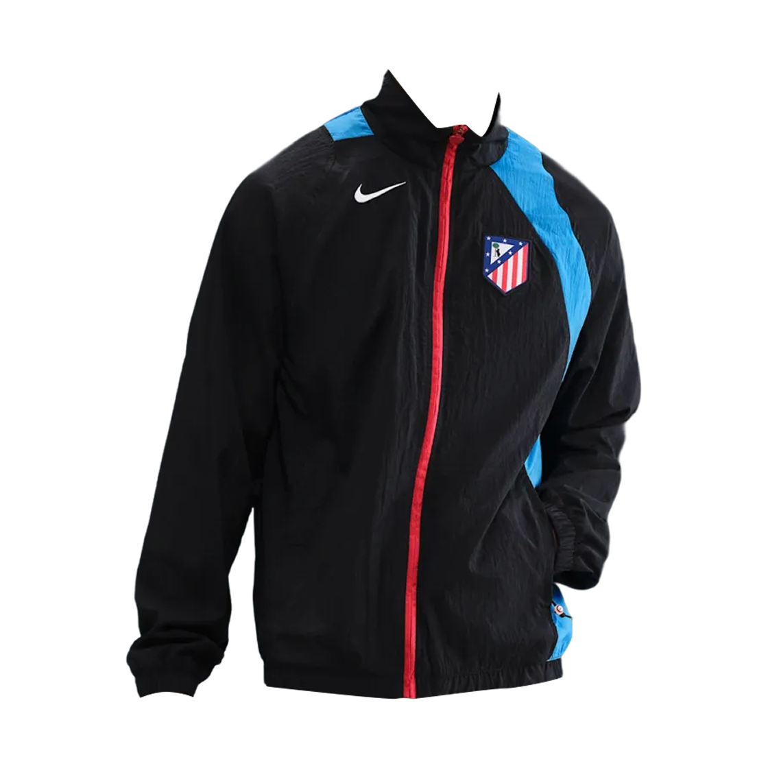 나이키 아틀레티코 마드리드 풋볼 토탈 90 풋볼 트랙수트 자켓 블랙 포토 블루 (HQ9731-010) (논 마킹 버전)(Nike Atletico Madrid Football Total 90 Football Tracksuit Jacket Black Photo Blue (HQ9731-010) (Non Marking Ver.))