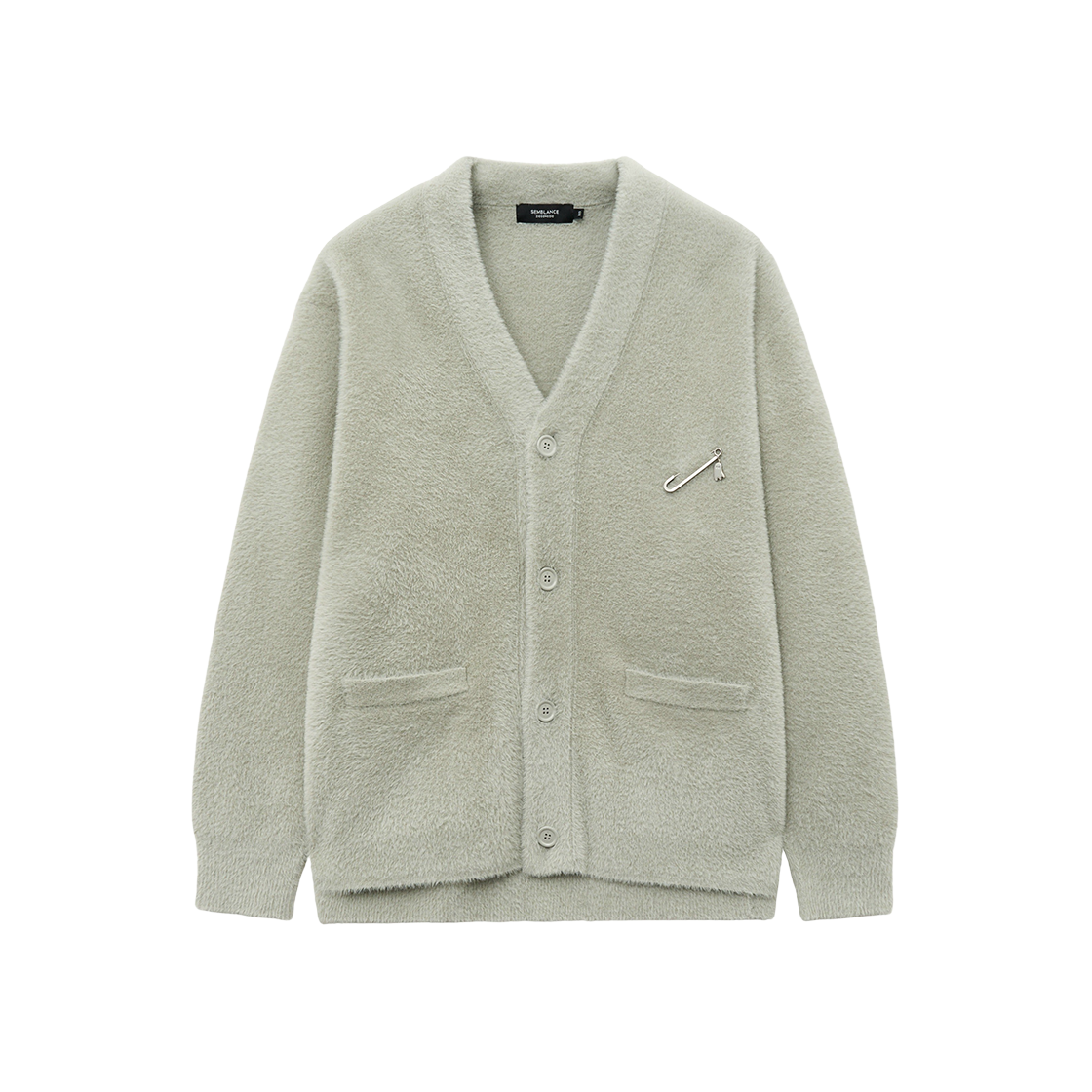 지오송지오 셈블런스 헤어리 니트 가디건 라이트그레이 ZH2KT801LG