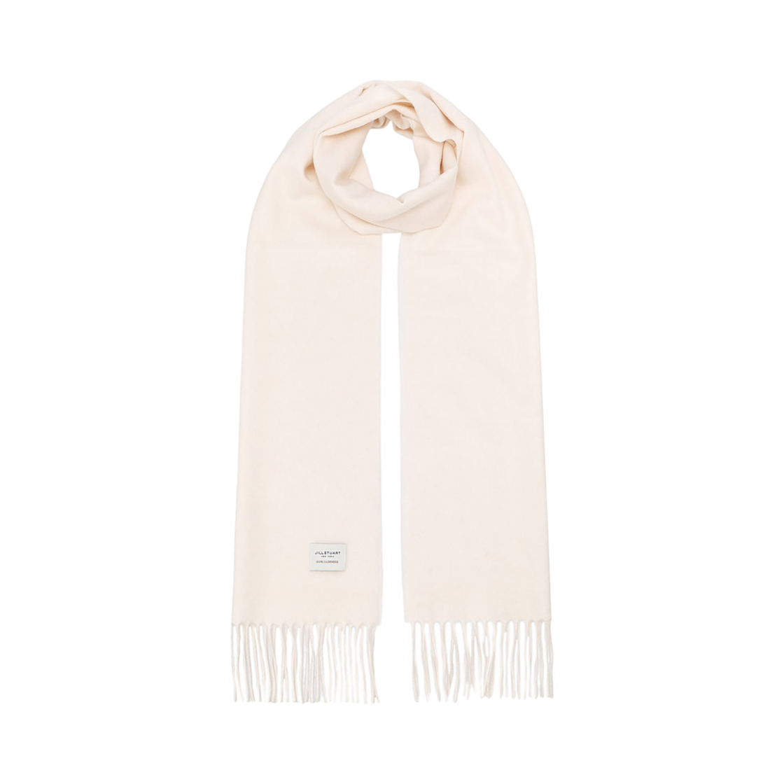 질스튜어트 액세사리 남성 남녀공용 로고포인트 캐시미어 100% 크림아이보리 머플러 JUMU5F126I1 라이트 베이지(Jillstuart Men's Acc Unisex Logo Point 100% Cashmere Cream Ivory Muffler Jumu5F126I1 Light Beige)
