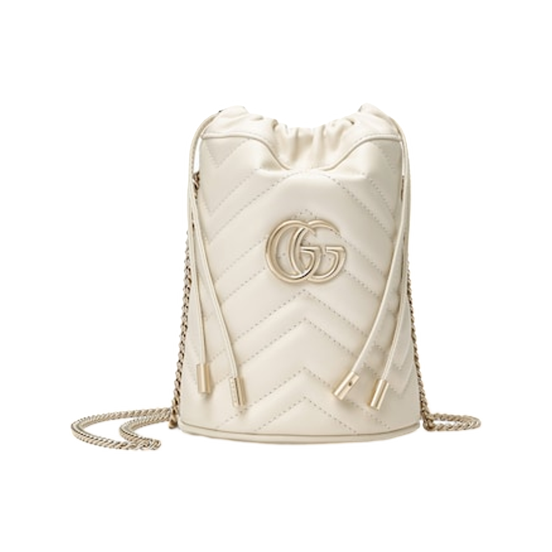 구찌 GG 마몽 스몰 버킷백 화이트(Gucci GG Marmont Small Bucket Bag White) - 1