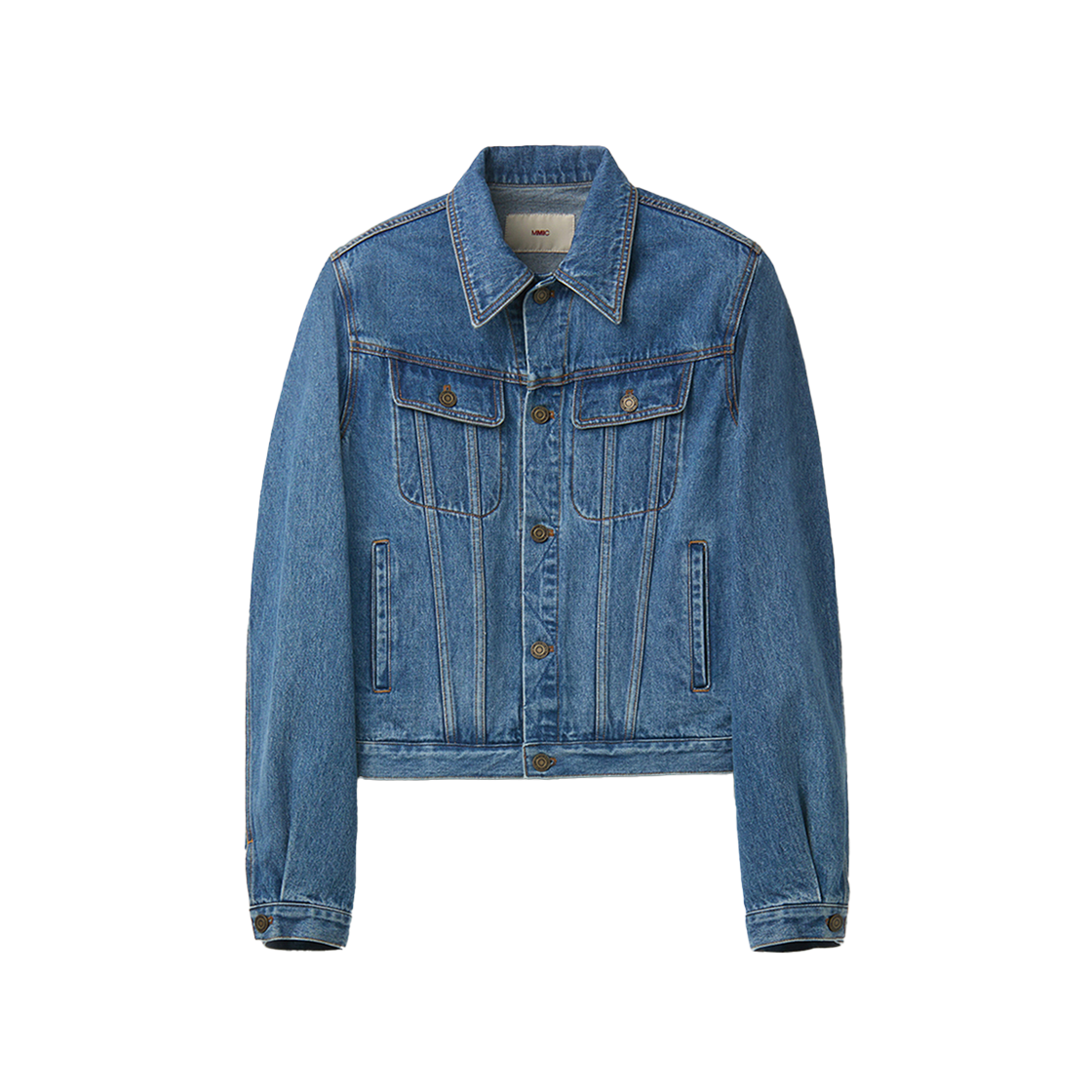 엠엠아이씨 프레임컷 자켓 미드 블루