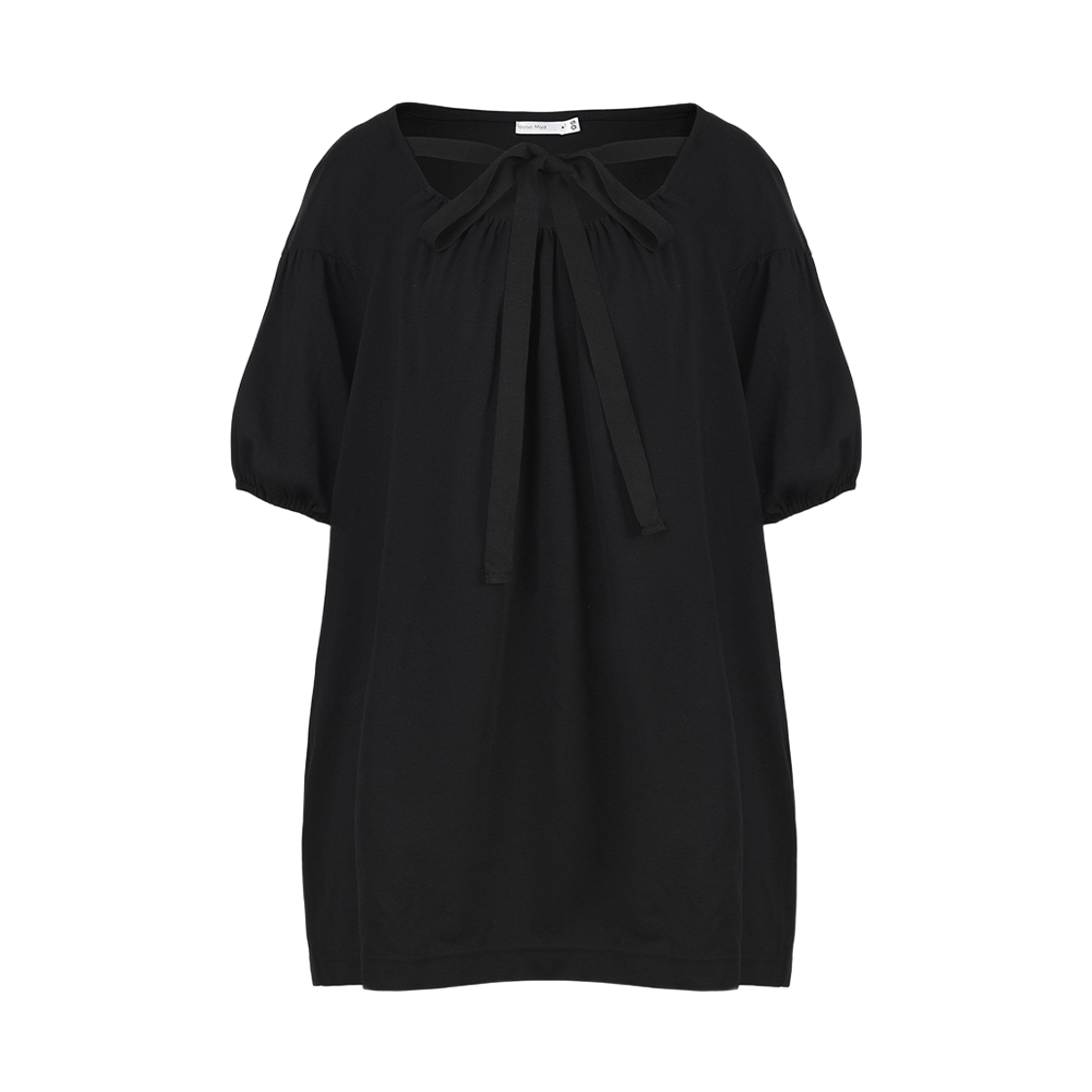 레이즈미야 나오 리본 블라우스 블랙(REISE MIYA Nao Ribbon Blouse Black)