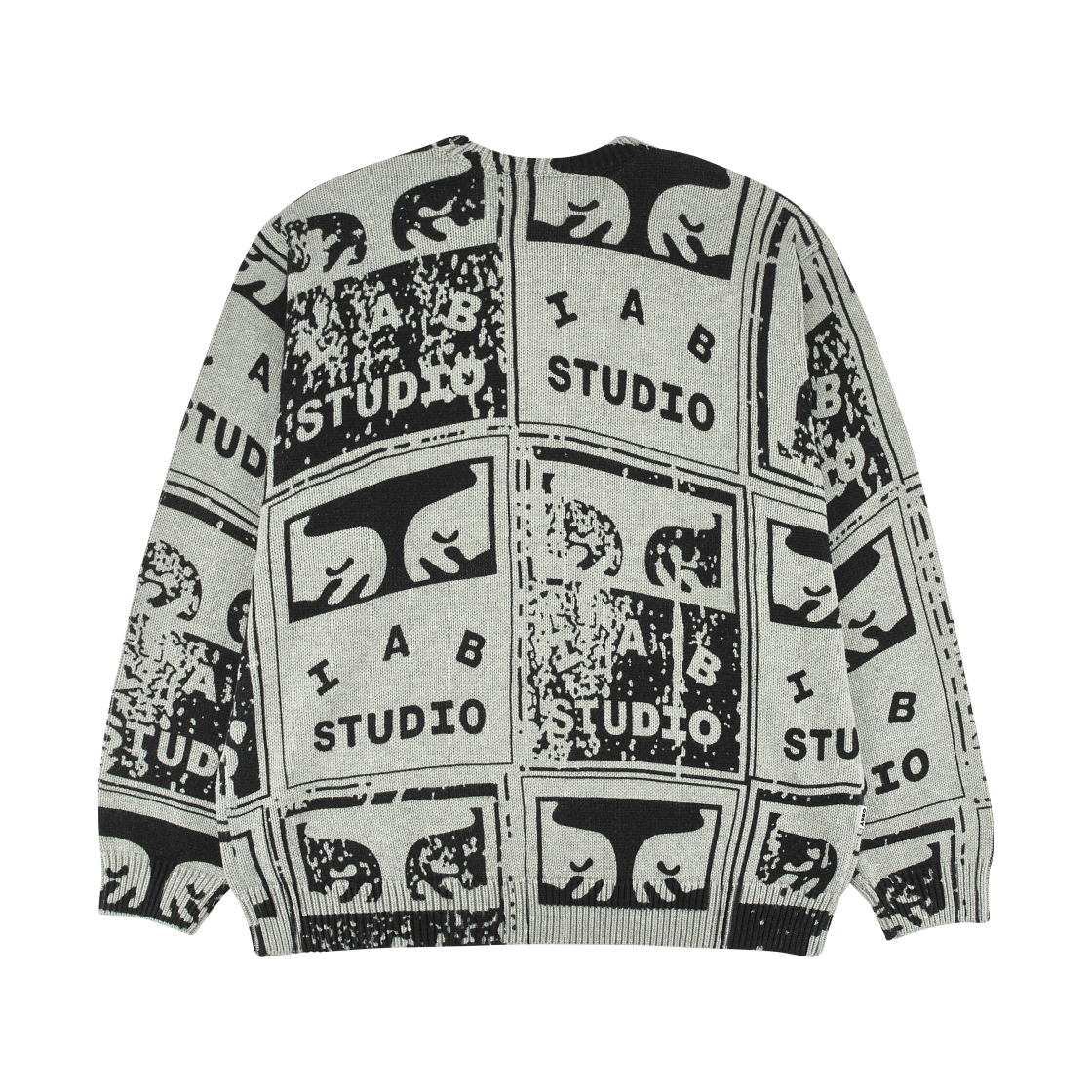 아이앱 스튜디오 x 오베이 페이디드 포스터 스웨터 그레이 멀티(IAB Studio x Obey Faded Posters Sweater Grey Multi) - 2