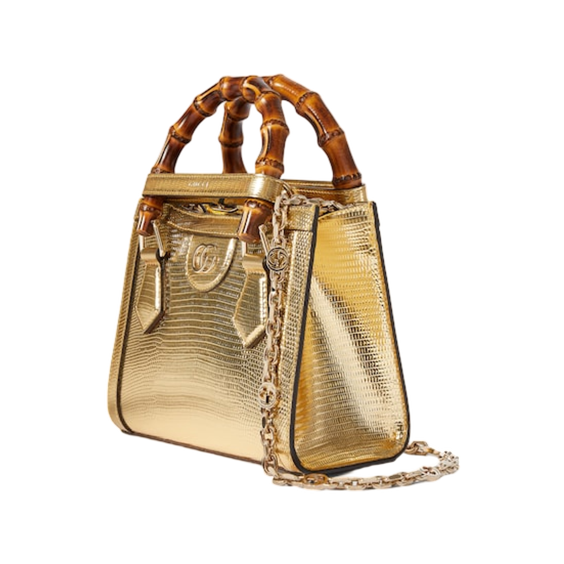 구찌 다이애나 리자드 스몰 토트백 골드(Gucci Diana Lizard Small Tote Bag Gold) - 2