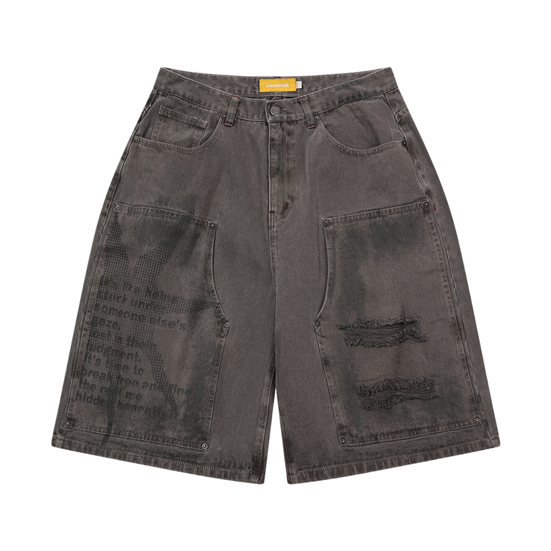 MBBES3HPU07BW MAINBOOTH Dreamer Denim Shorts Brown