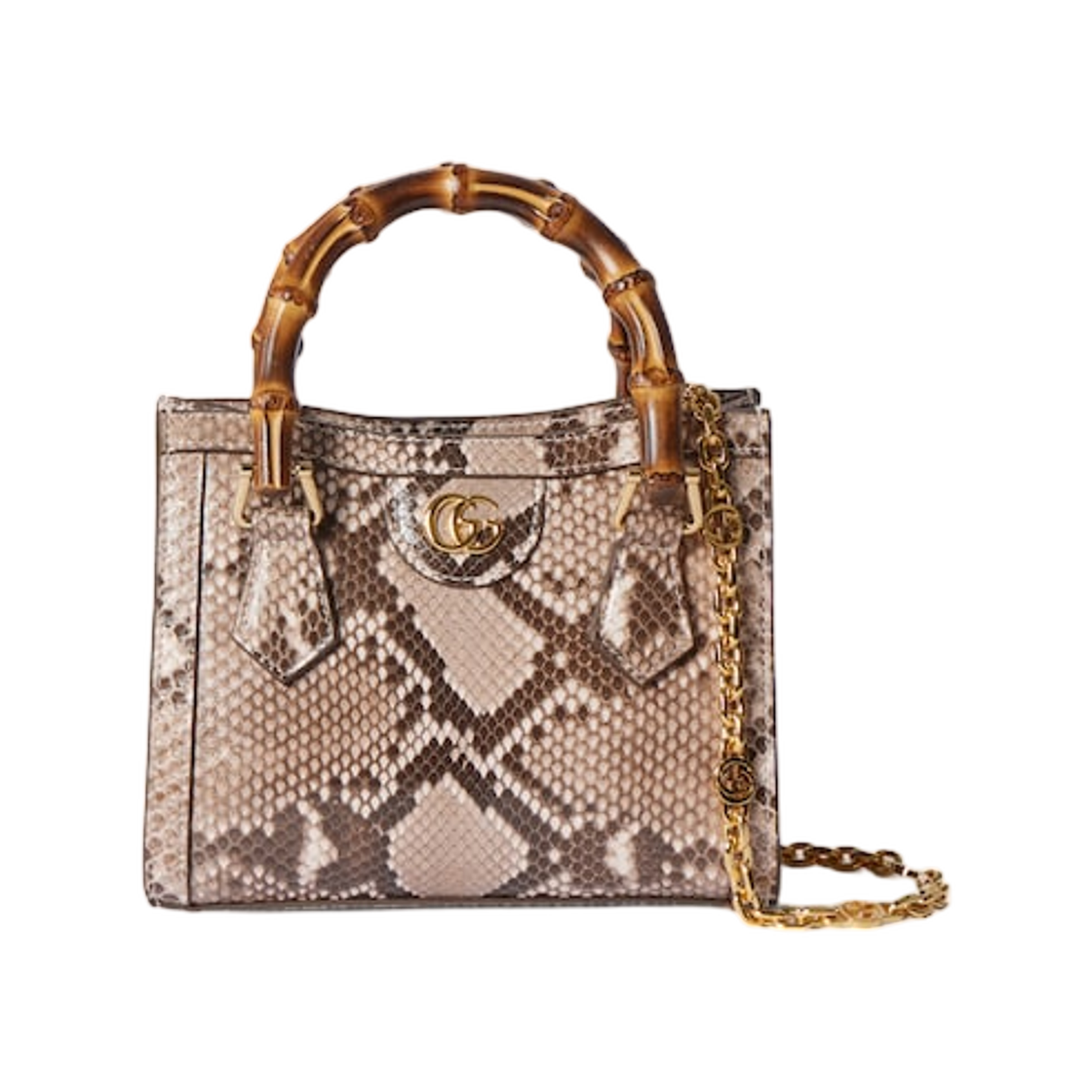 구찌 다이애나 파이썬 스몰 토트백 핑크(Gucci Diana Python Small Tote Bag Pink) - 1