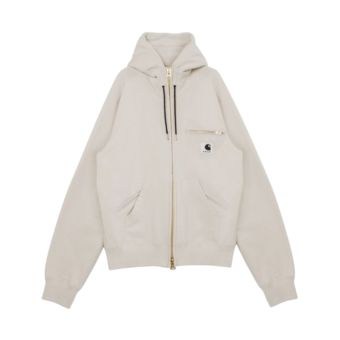 사카이 x 칼하트 WIP 코튼 저지 후드 아이보리(Sacai x Carhartt WIP Cotton Jersey Hoodie Ivory)