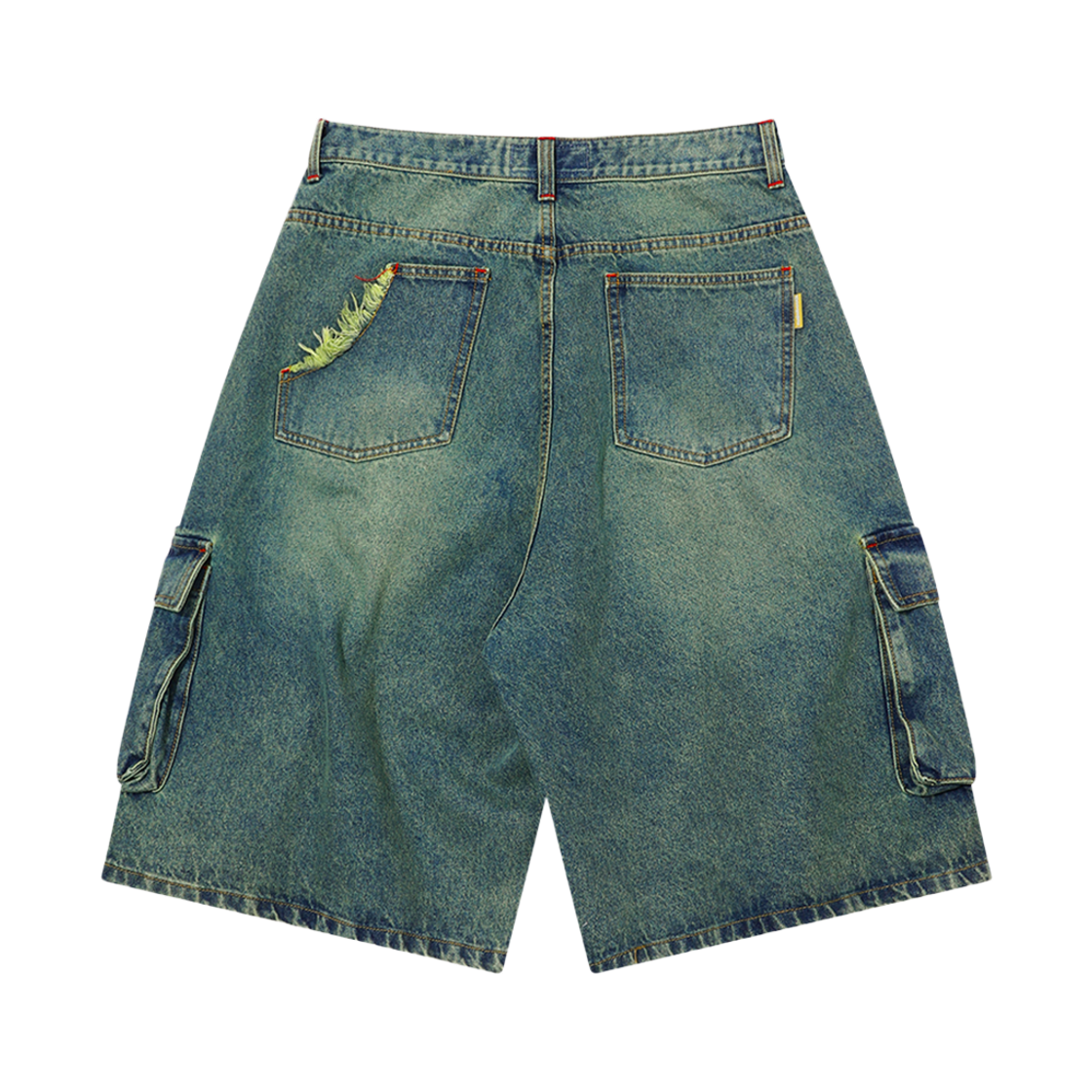 메인부스 빈티지 카고 데님 쇼츠 블루(MAINBOOTH Vintage Cargo Denim Shorts Blue) - 2