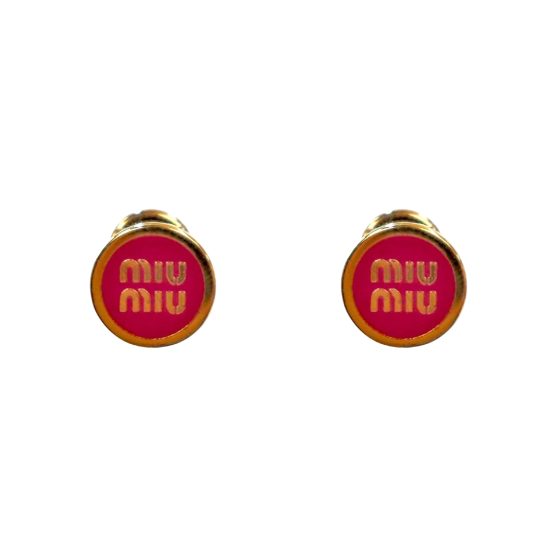 IT3D47CTNDQJ Miu Miu Pink Enamel Earrings C-B50640