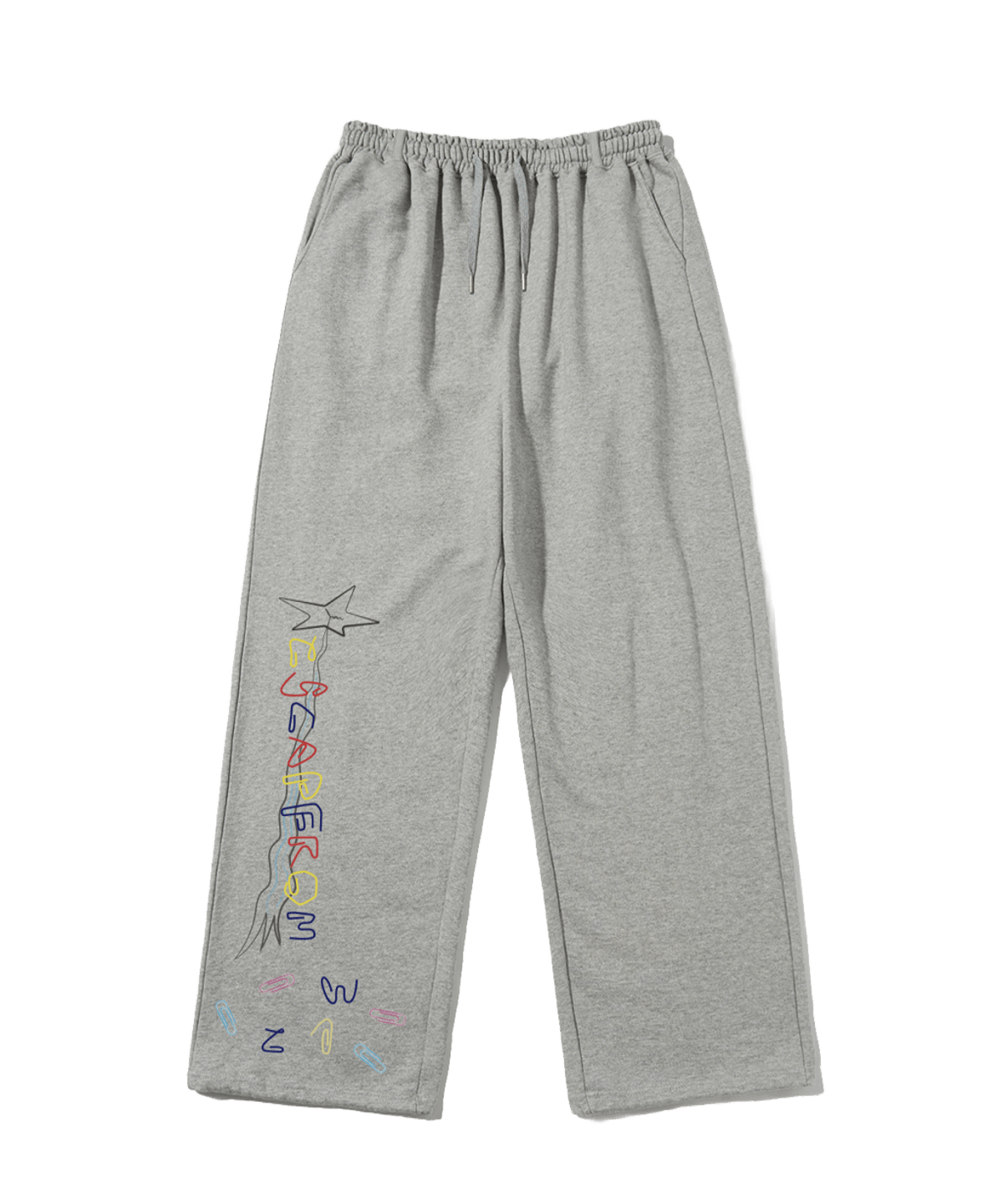 E261SP008GR Escapefrom Warrr Clips Print Sweatpants Grey