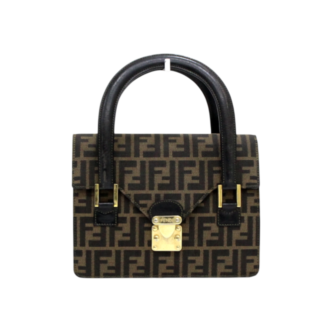 ITE7EHIS5G5G Fendi Vintage FF Juka Canvas Lock Tote Bag