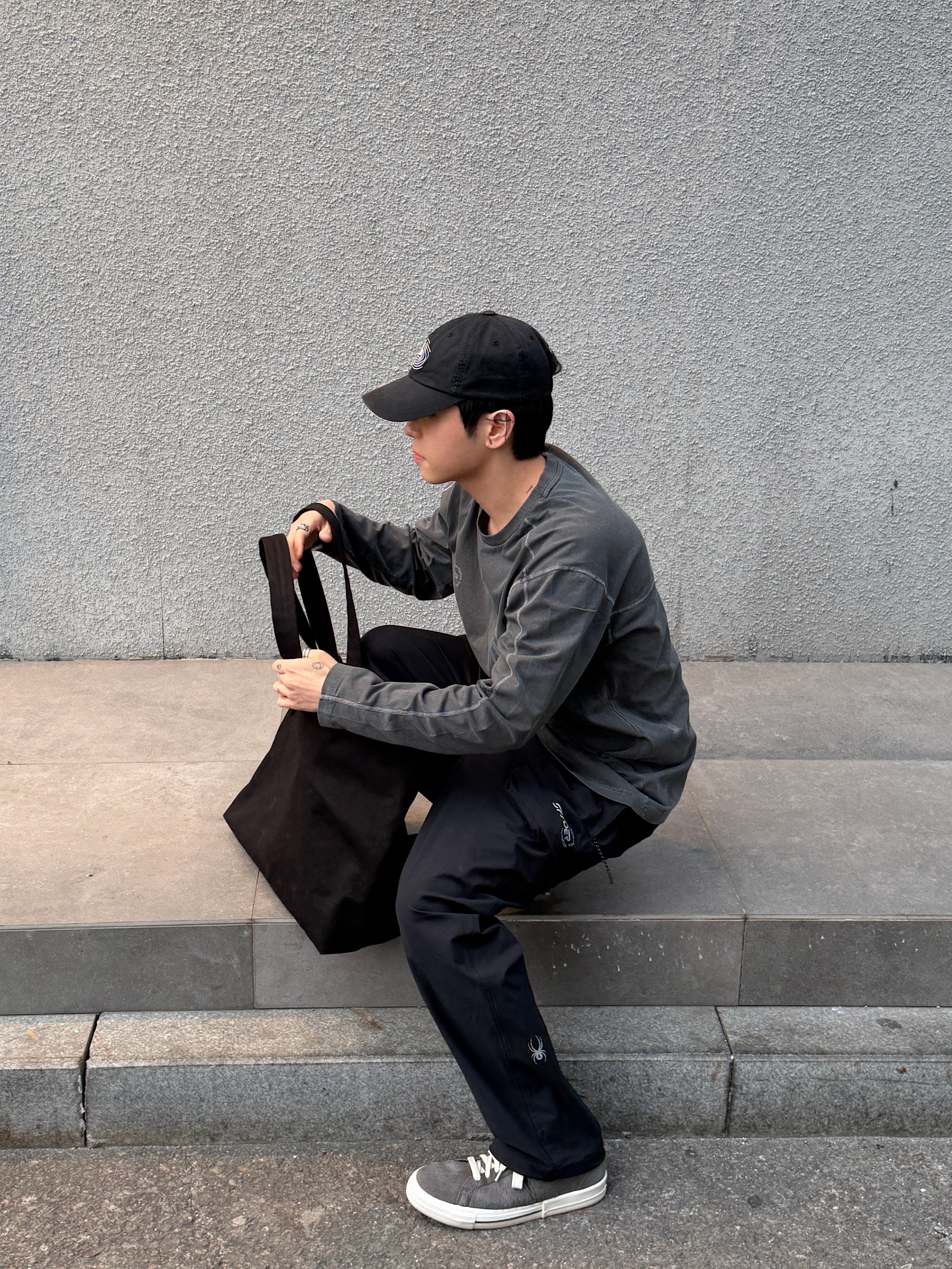 Converse x Drkshdw One Star Dark Dust, Post Archive Faction (Paf) 8.0 CVSM Bag Large Black 착용 스타일 - 5