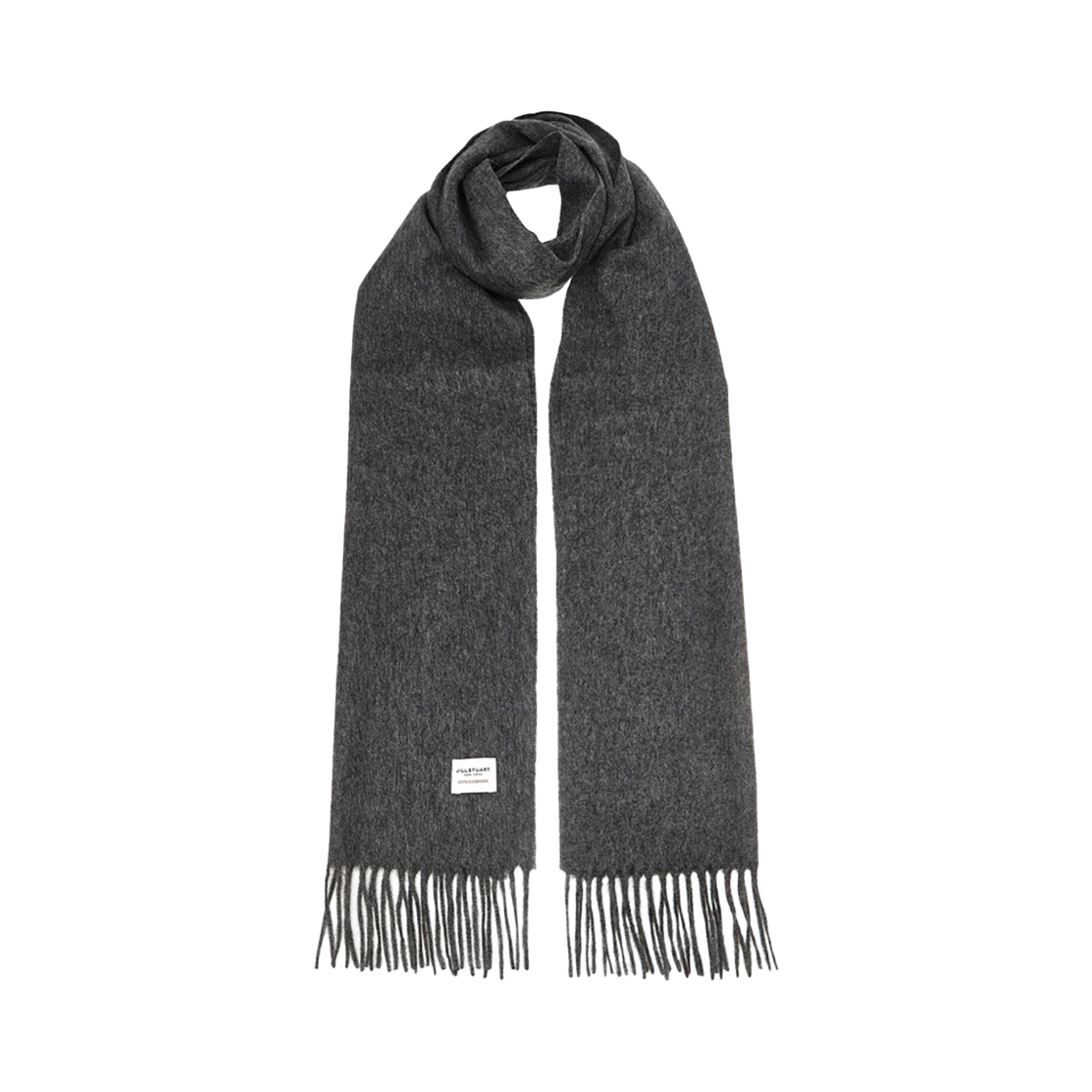 JUMU5F122G2 Jillstuart Men's Acc Unisex Logo Point 100% Cashmere Gray Muffler Jumu5F122G2 Normal Grey