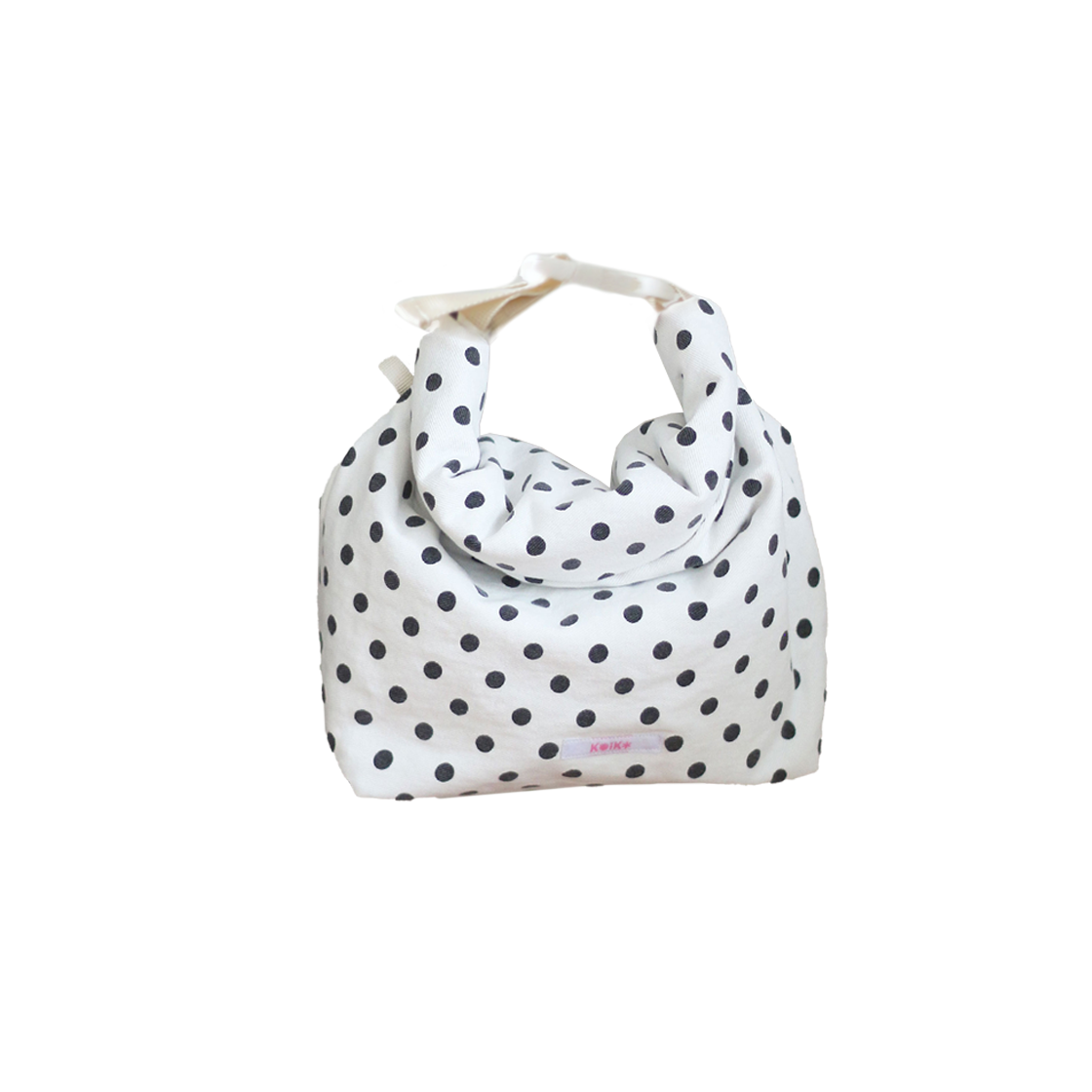 케이크 코지 런치백 - 화이트 도트(Keike Cozy Lunch Bag - White Dot)