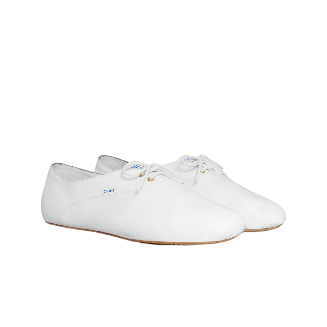 셀린느 발레 레이스업 슈 램스킨 울트라 화이트(Celine Ballet Lace-Up Shoe in Lambskin Ultra White) - 2