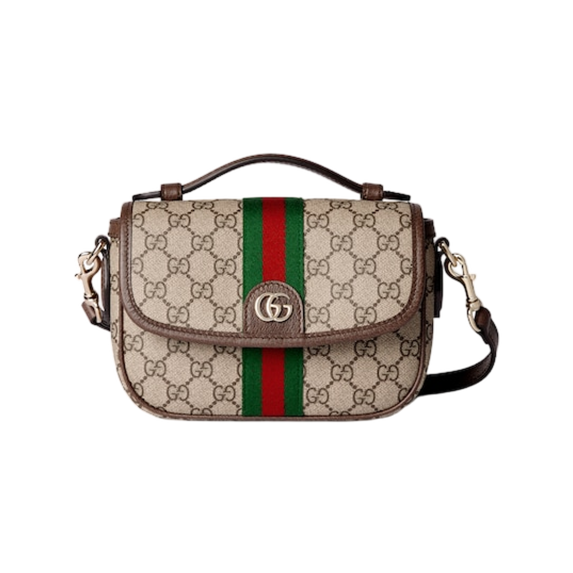 836843-FAE0J-9867 Gucci Ophidia Small Top Handle Bag Beige Brown