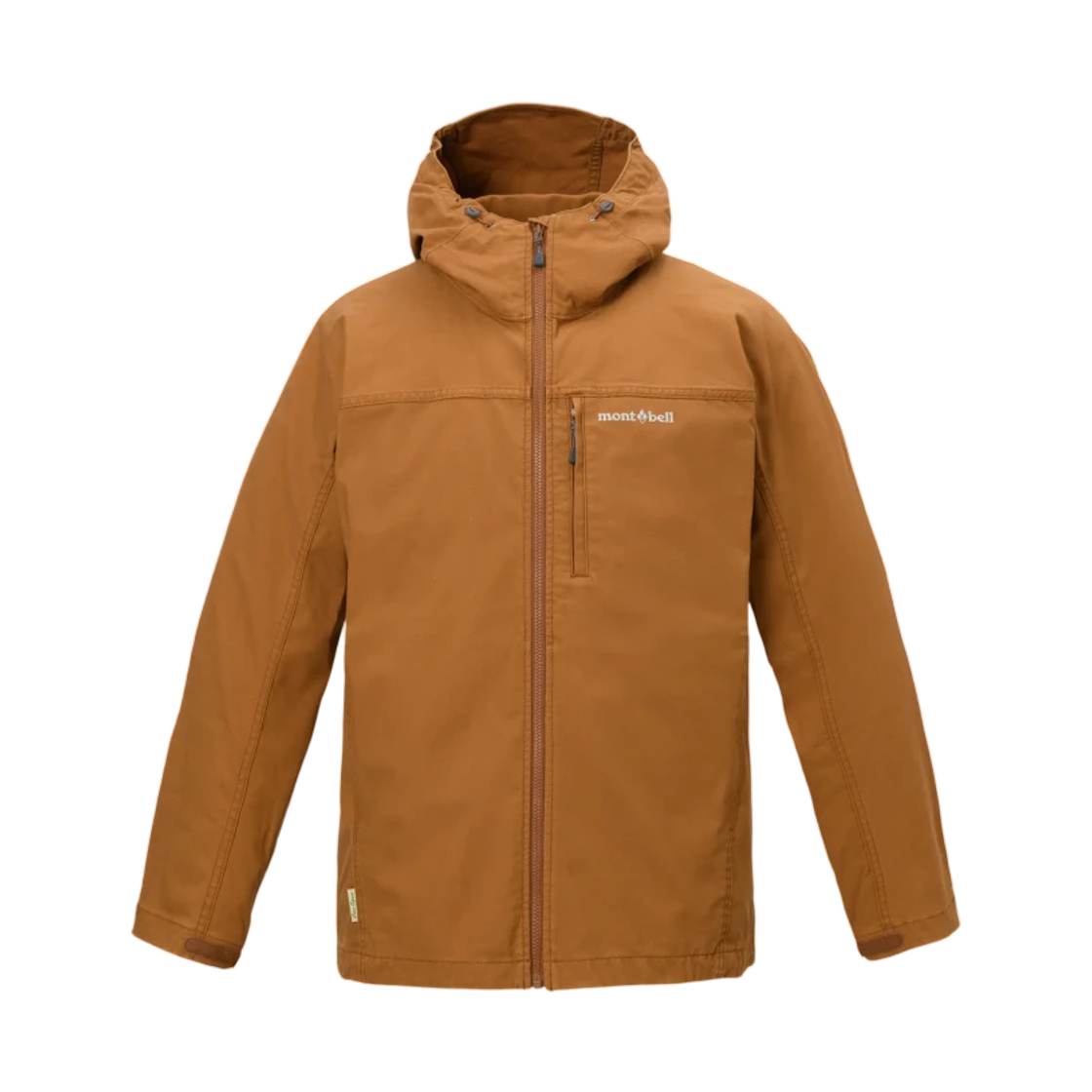 2103119 Montbell Washed Out Core Spun Hooded Jacket Brown