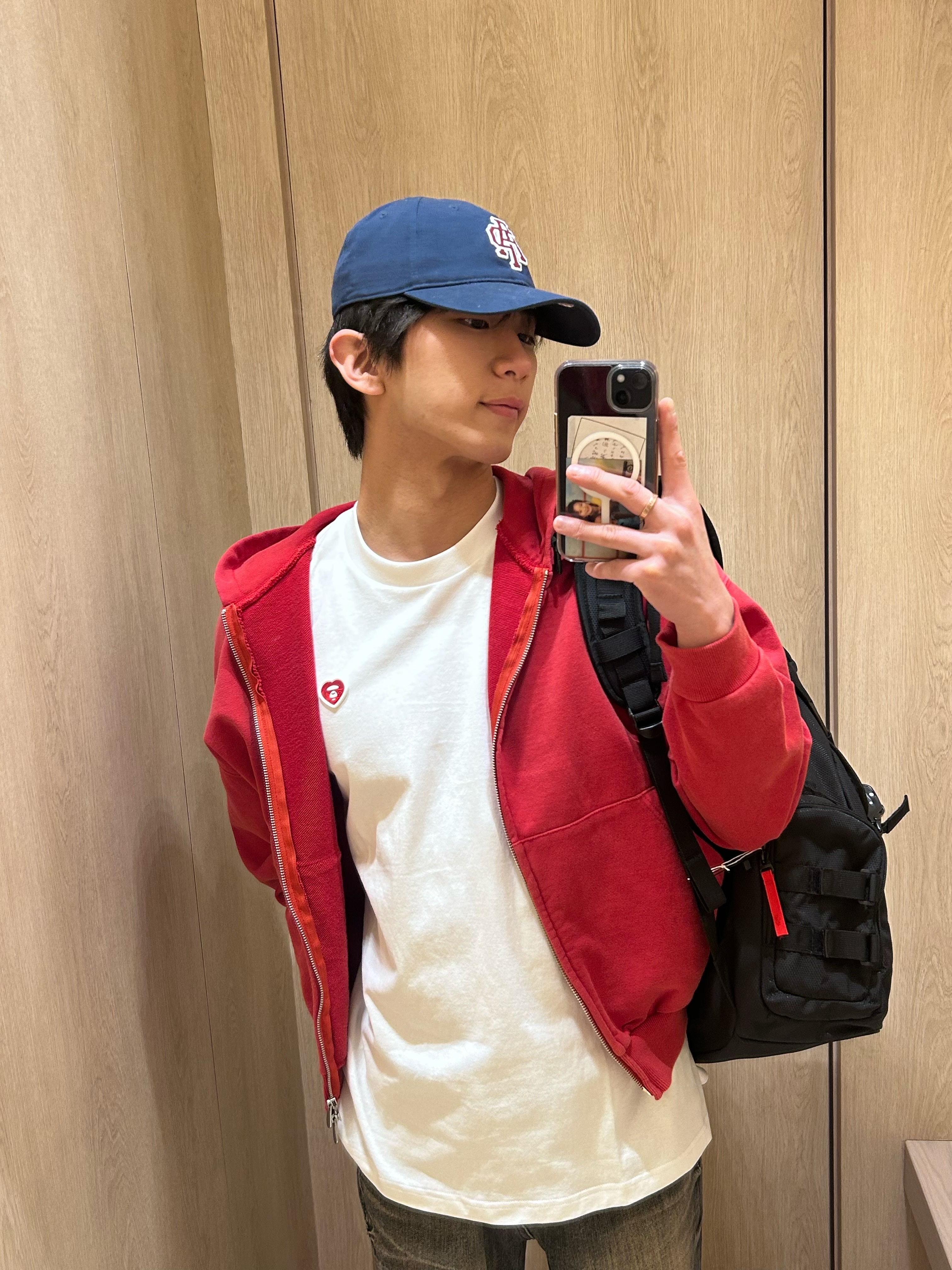 AAPE Now Heart Tee White - 26SS 착용 스타일 - 1