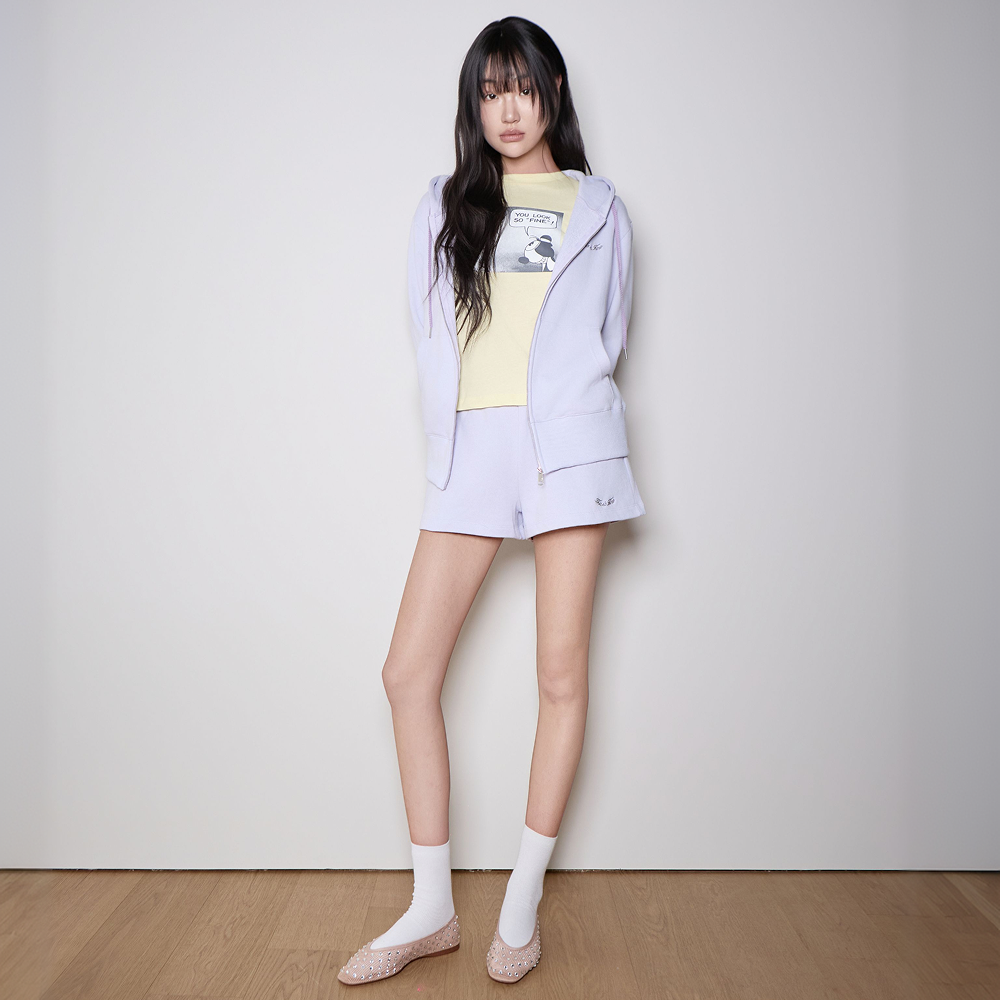 디스이즈파인 스웻쇼츠 라벤더(THIS IS FINE Sweatshorts Lavender) - 2