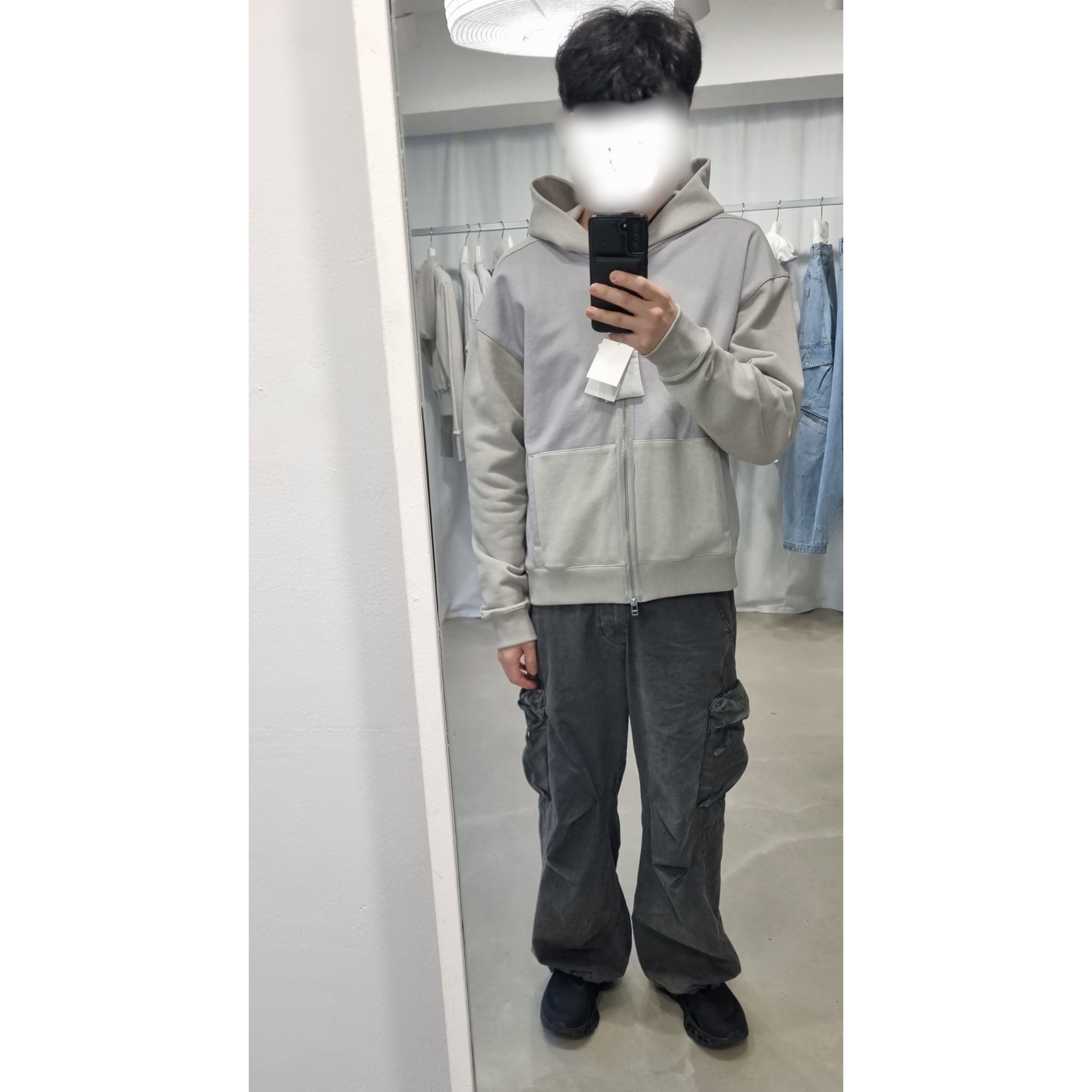 On Running x Post Archive Faction (Paf) Cloudmonster 2 Black Magnet 착용 스타일 - 1