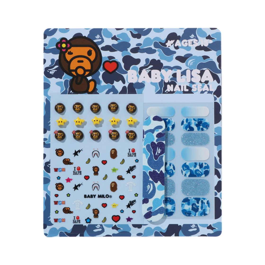 베이프 베이비 리사 네일 실 세트 블루(BAPE Baby Lisa Nail Seal Set Blue)