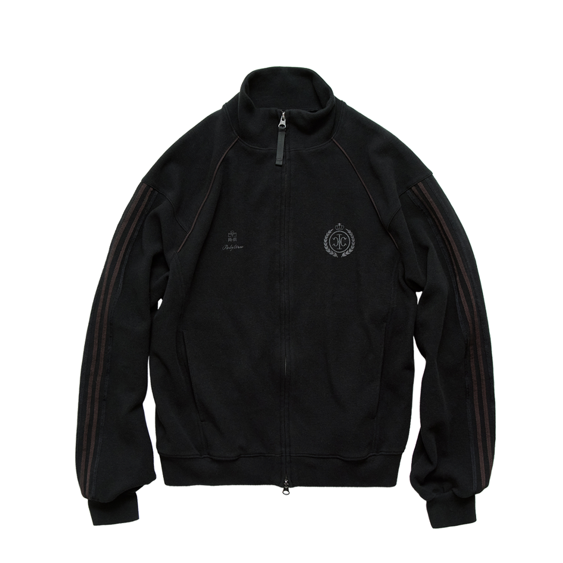 폴리테루 휴먼인덱스 휴먼 레트로 저지 트랙 탑 블랙(Polyteru Human Index Human Retro Jersey Track Top Black)