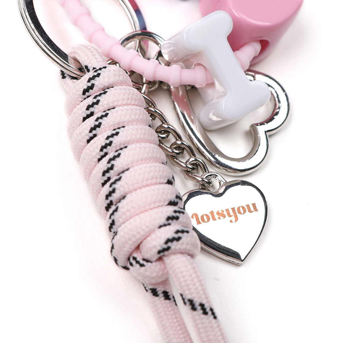 라츠유 LY 하트 키링 라이트 핑크(LOTS YOU LY Hearts Keyring Light pink) - 4