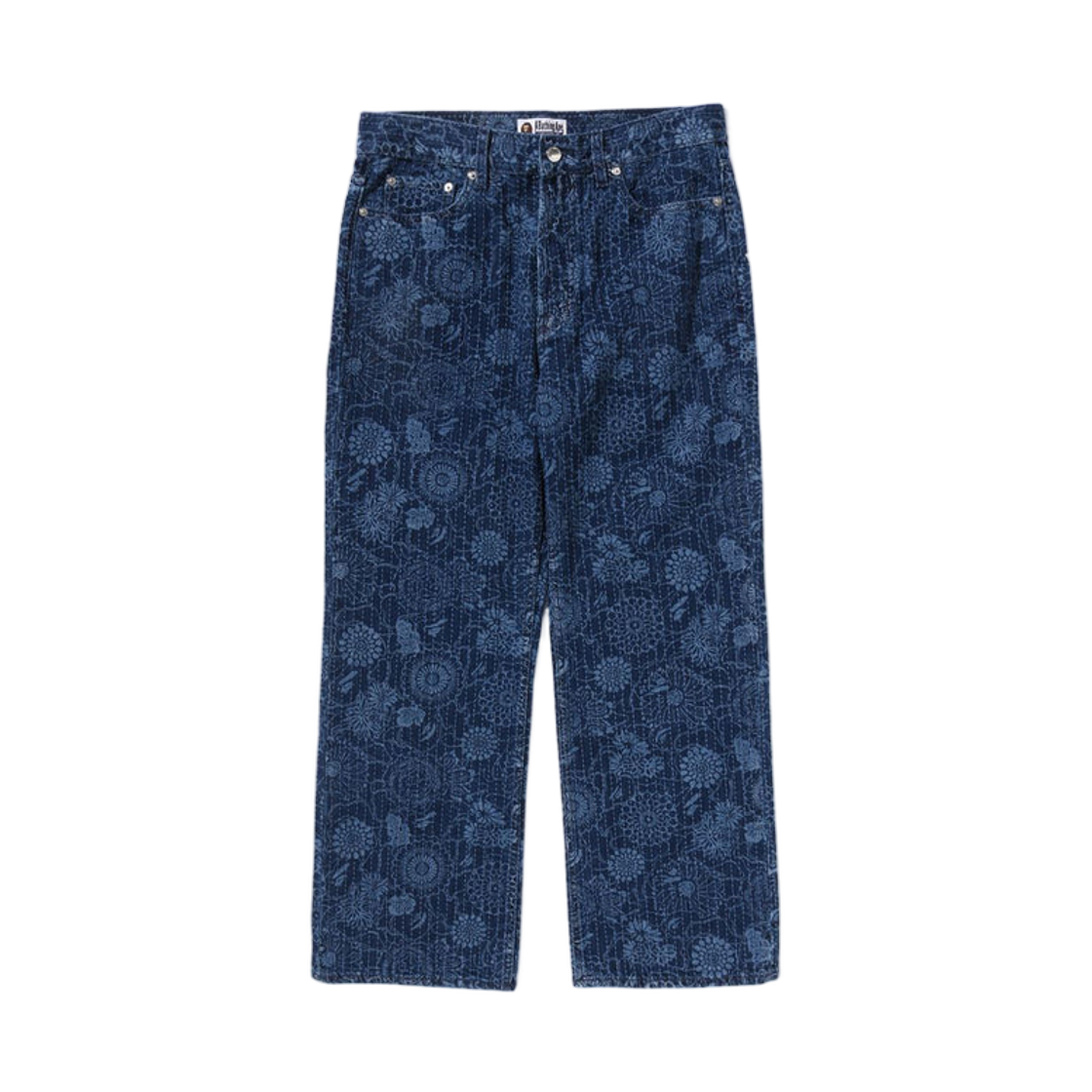 - BAPE Japanese Indigo Art Camo Relaxed Fit Denim Pants Indigo