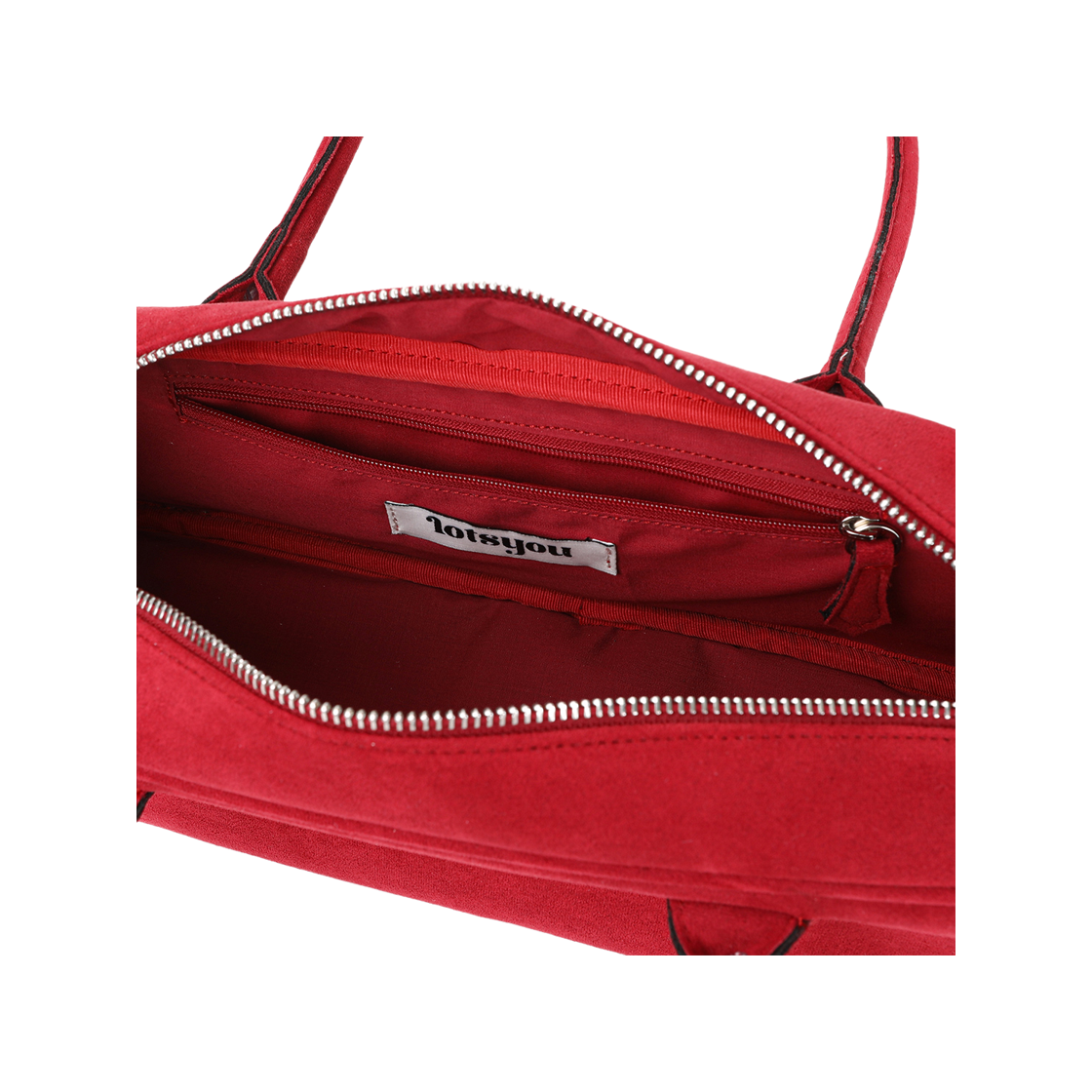 라츠유 알리나 스웨이드 숄더백 레드(LOTS YOU Alina Suede Shoulder Bag Red) - 2