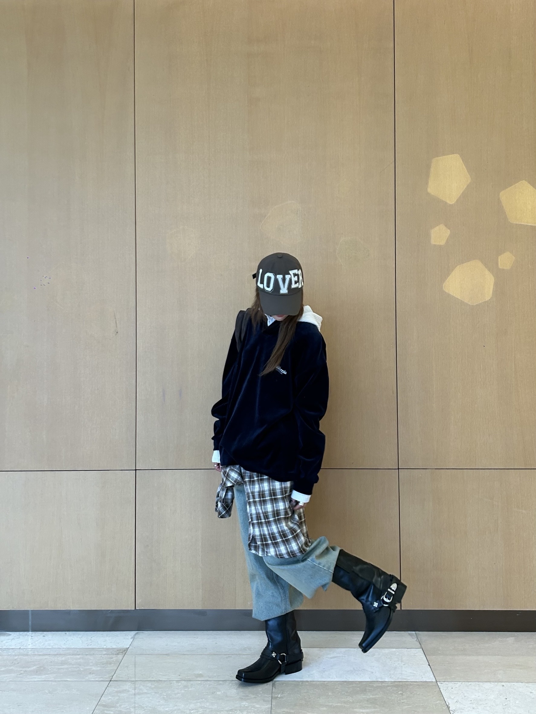 California General Store Organic Cotton Velour Skipper Navy - 25FW 착용 스타일 - 2