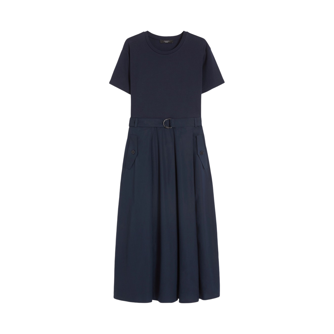 (W) 위켄드 막스마라 곰모소 코튼 드레스 네이비((W) Weekend Max Mara Gommoso Cotton Dress Navy)