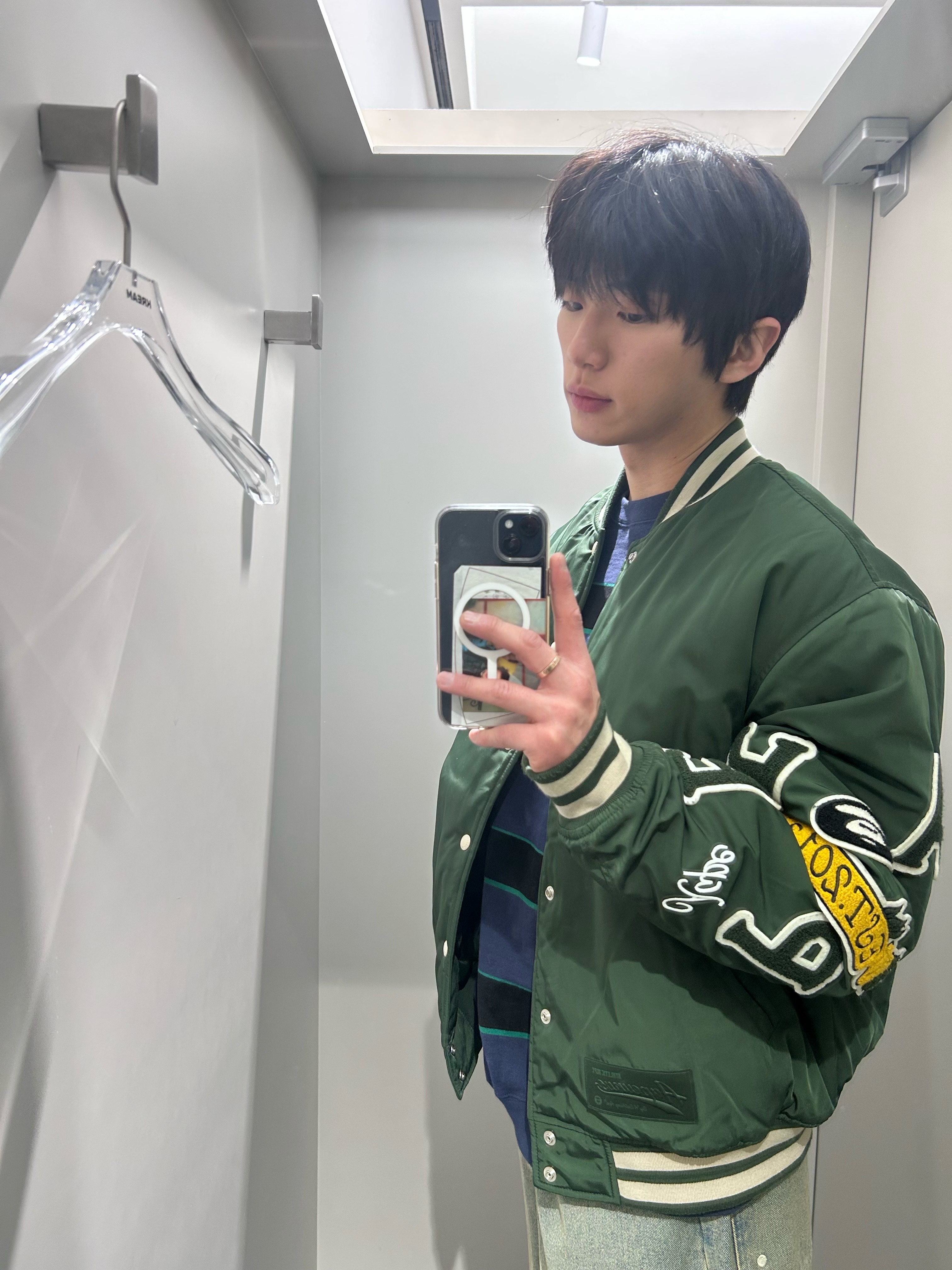 AAPE Main Jacket Dark Green - 25FW 착용 스타일 - 2