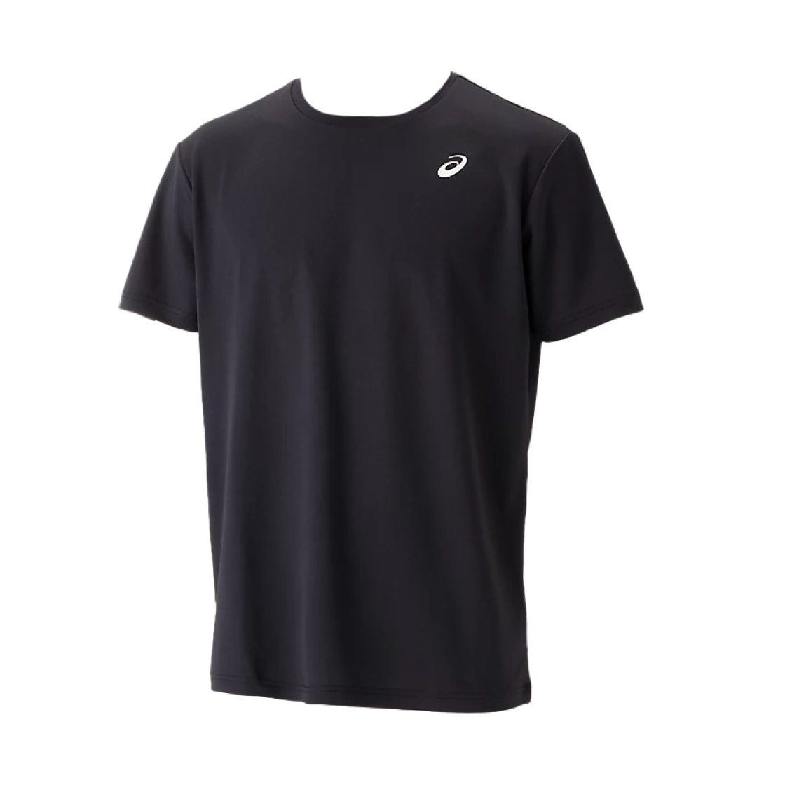 아식스 드라이 원 포인트 숏슬리브 셔츠 퍼포먼스 블랙 브릴리언트 화이트(Asics Dry One Point Short Sleeve Shirt Performance Black Brilliant White)
