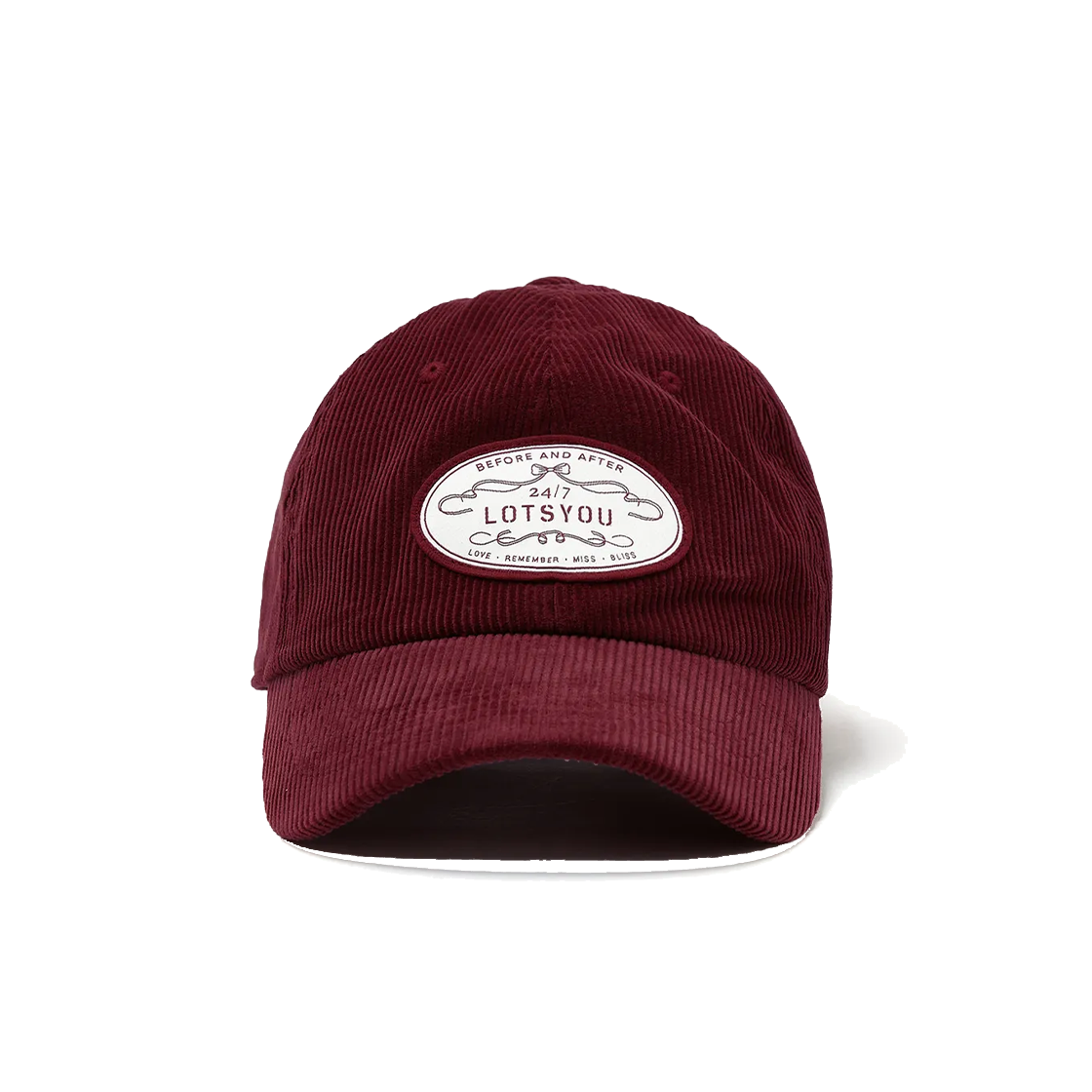 PWTH5AHW545ORD LOTS YOU Classic Corduroy Ball cap Red