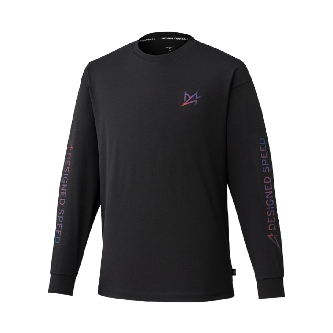 P2MAD90109 Mizuno Morelia Alpha Printed Long Sleeve T-Shirt Limited Black