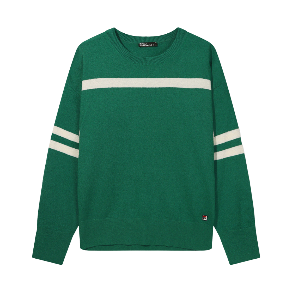 [6% 적립] FILA HERITAGE COLLECTION 헤리티지 크루넥 스웨터 그린([6% 적립] FILA HERITAGE COLLECTION Heritage Crewneck Sweater Green) - 1