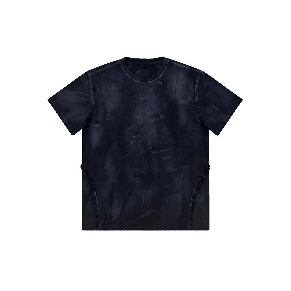 BLR2D02TS02-BK BLR Oil Wash Cut-Off Logo Short Sleeve T-Shirt Black