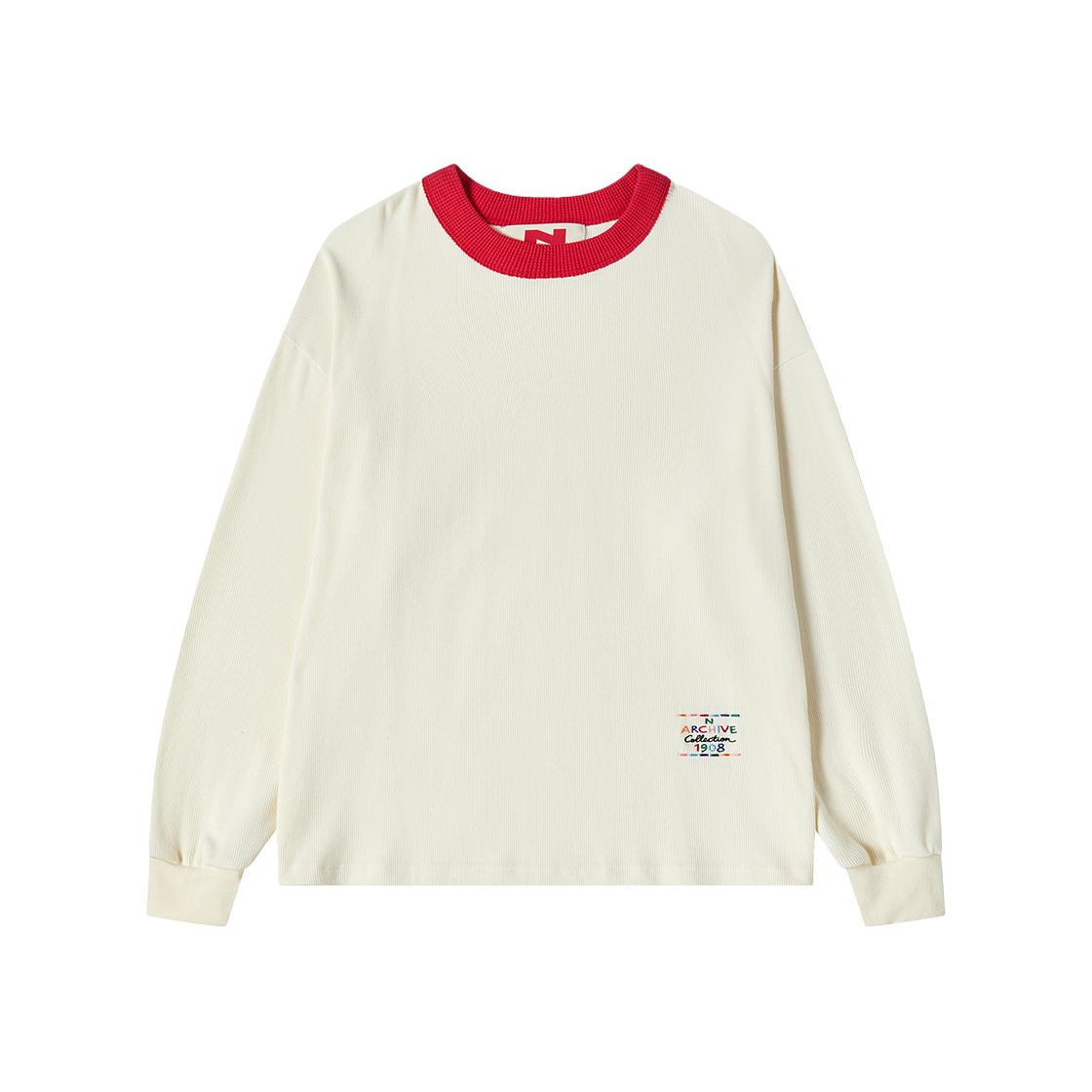NV26SPRL03IV N ARCHIVE Modern Art Stitch Long Sleeve Ivory