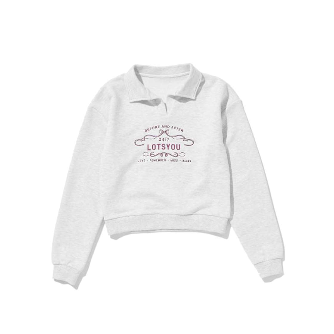 라츠유 클래식 폴로 스웨트 셔츠 그레이(LOTS YOU Classic Polo Sweat Shirt Gray)