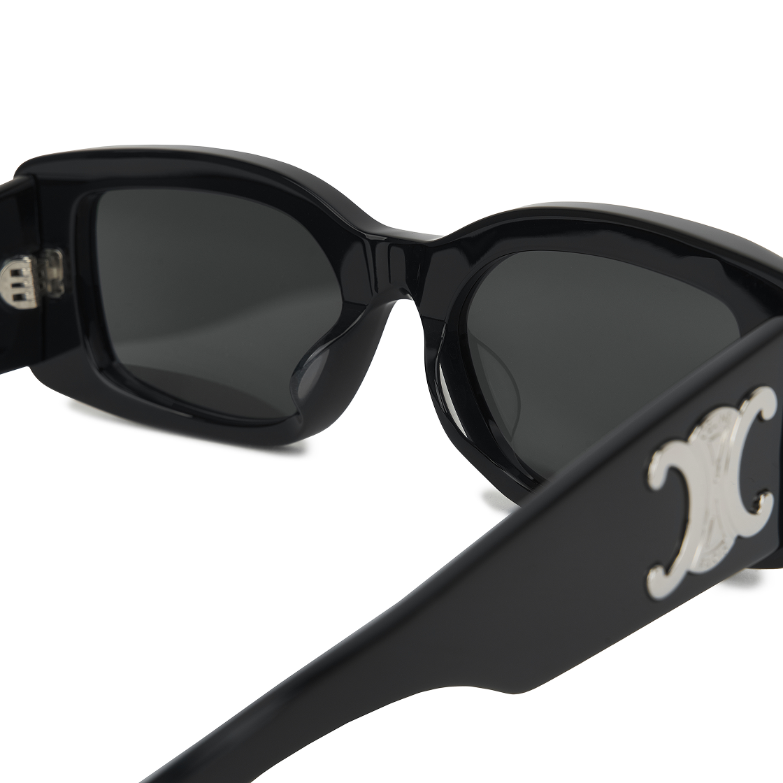 (W) 셀린느 아세테이트 트리옹프 XL 01 선글라스 블랙((W) Celine Triomphe XL 01 Sunglasses in Acetate Black) - 6